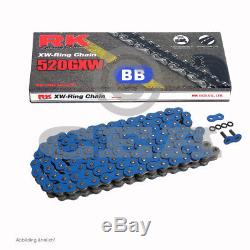 Kit Chain Yamaha Yfm 700 R Raptor 06-17 Chain Rk Bb 520 Gxw 98 Blue Open 1