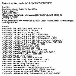 Starter Motor for Yamaha YFM Raptor 700R Grizzly YXC700 YXM700 YXR700F AV
