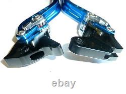 Yamaha YFM 700 Raptor 2000-2006 Short Blue Brake and Clutch Levers Set Track