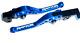 Yamaha Yfm 700 Raptor 2007-2017 Blue Short Brake And Clutch Lever Set Engraved