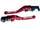 Yamaha Yfm 700 Raptor 2007-2017 Red Brake And Clutch Lever Set Engraved