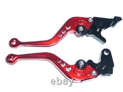 Yamaha YFM 700 Raptor 2007-2017 Red Brake and Clutch Lever Set Engraved