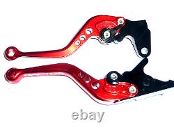 Yamaha YFM 700 Raptor 2007-2017 Red Brake and Clutch Lever Set Engraved