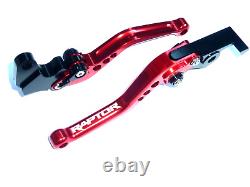 Yamaha YFM 700 Raptor 2007-2017 Red Brake and Clutch Lever Set Engraved