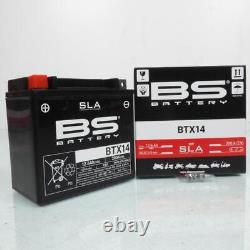 Batterie SLA BS Battery pour Quad Yamaha 660 YFM R Raptor 2001 à 2005 YTX14-BS /